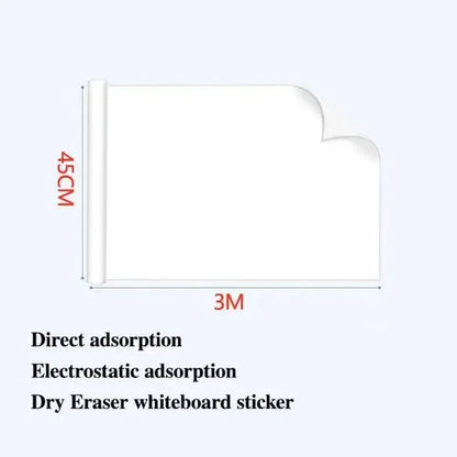 Whiteboard with Easy Application and Removal, Reusable Static Surface for Classroom Office Home Use Dry Erase Marker White Bo