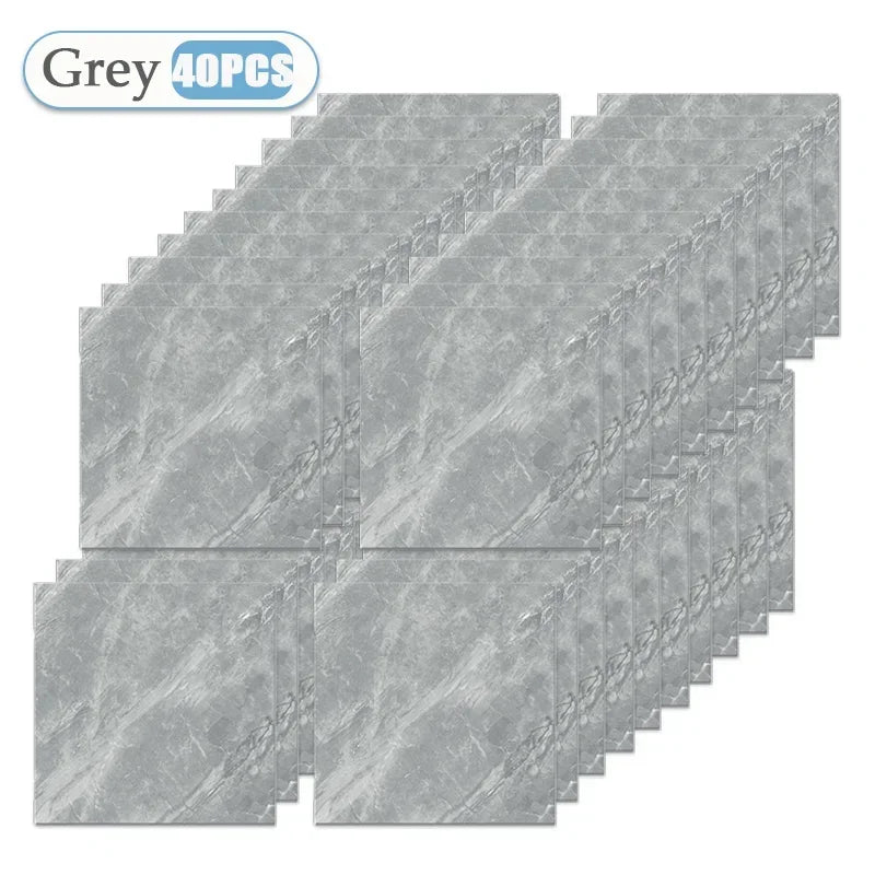 10/20/40PCS 30x30cm Self Adhesive Wallpaper Waterproof Tile Stickers FloorSticker for Kitchen Bathroom Ins Style Home Decor -