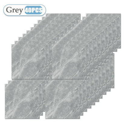 10/20/40PCS 30x30cm Self Adhesive Wallpaper Waterproof Tile Stickers FloorSticker for Kitchen Bathroom Ins Style Home Decor -