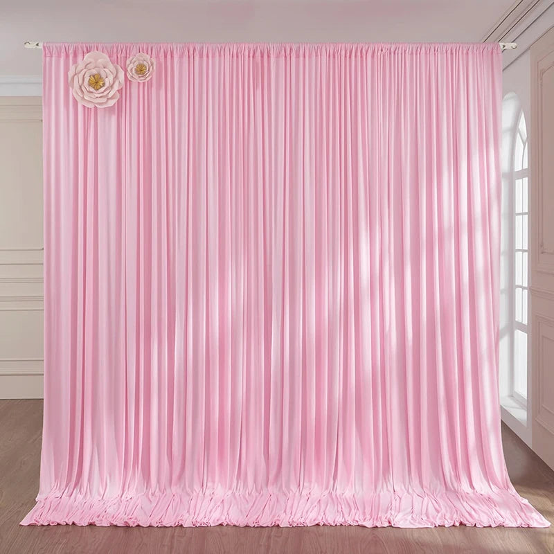 1Pcs Wrinkle Free Backdrop Curtain for Wedding Bridal Baby Shower Photo Stage Background Drapes Fabric Birthday Party Decorat