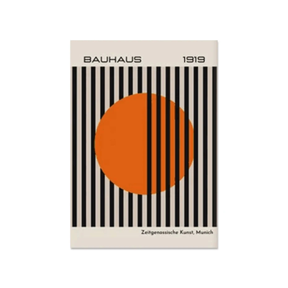 Mid Century Modern Bauhaus Abstract Geometric Posters Wall Art Canvas Painting Prints Pictures Gallery Living Room Interior H
