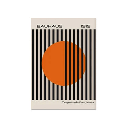 Mid Century Modern Bauhaus Abstract Geometric Posters Wall Art Canvas Painting Prints Pictures Gallery Living Room Interior H