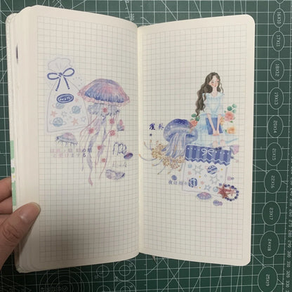 Weekly Planner Journal Notebook ‌Stylish Minimalist Cute Planning Diary Creative Portable Small Grid Notebooks Diary Statione