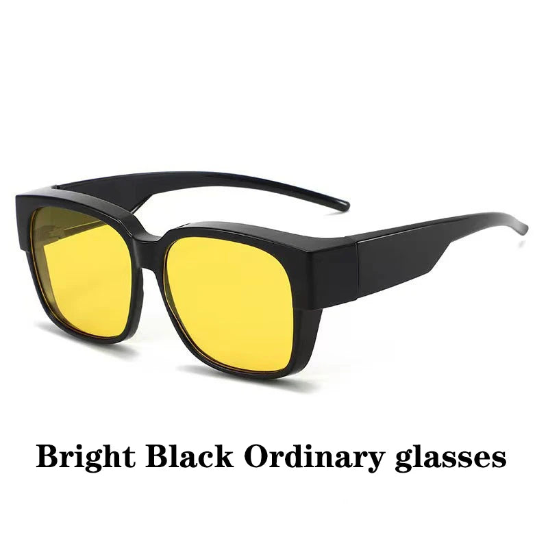 New Fashion Polarized Sunglasses Cover Over Myopia Prescription Glasses Portable Men Women Vintage Fishing Driving Eyewear - 