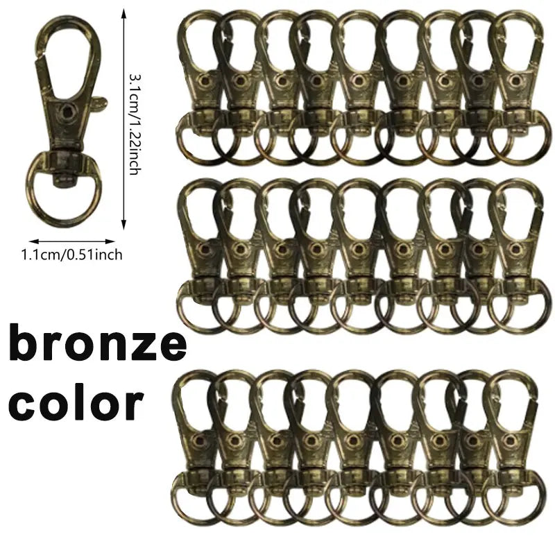 5/10/20PCS Swivel Clasps Lanyard Snap Hooks Key Chain Clip Hook Metal Lobster Claw Clasp for Keychain Sewing Jewelry DIY Craf