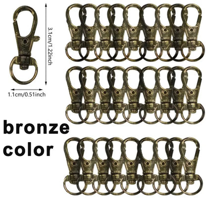 5/10/20PCS Swivel Clasps Lanyard Snap Hooks Key Chain Clip Hook Metal Lobster Claw Clasp for Keychain Sewing Jewelry DIY Craf