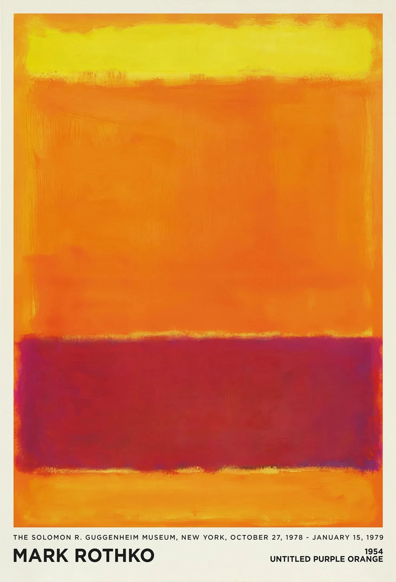Vintage Minimalist Mark Rothko Canvas Painting Modern Exhibition Poster and Picture Print for Living Room Wall Art Home Decor