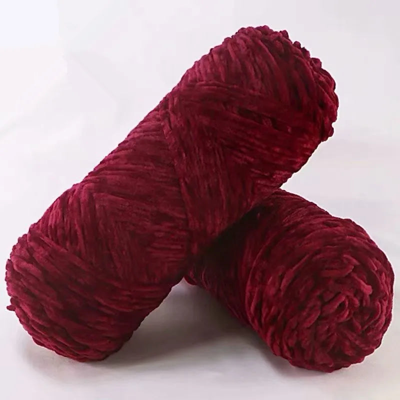 DIY 100% Polyester Velvet Yarn Amigurumi Accessories Dolphin Baby Plush Yarn Soft Chenille Yarn for Knitting 1 Skein 100g 130