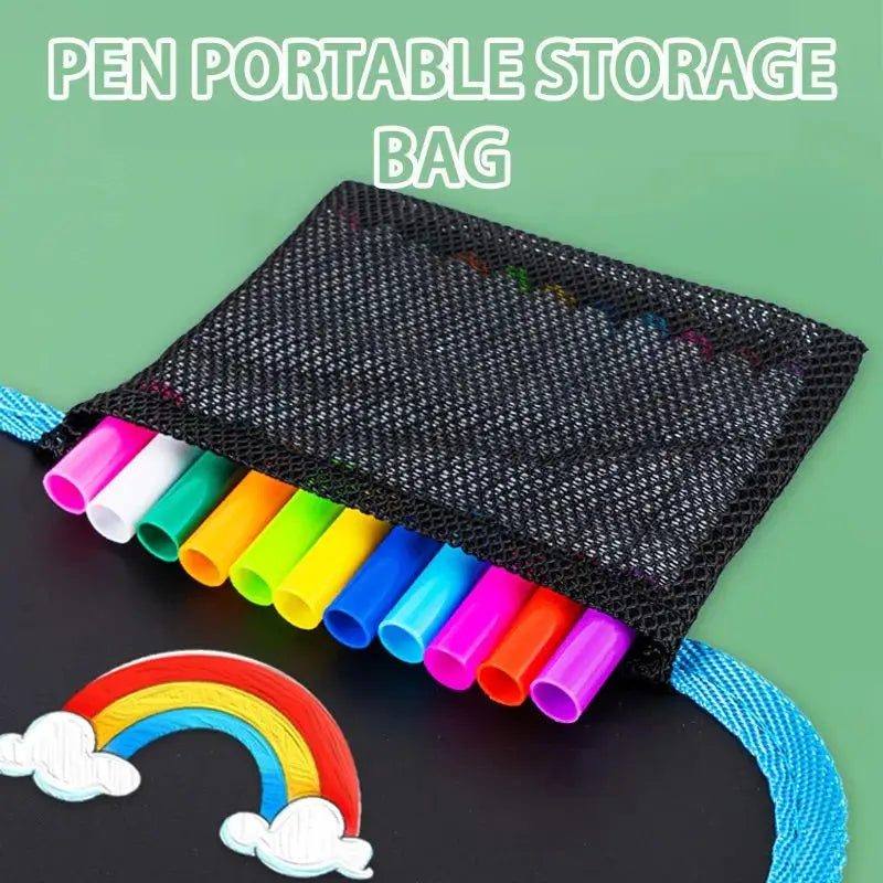 Erasable Doodle Book for KidsToddlers Toys Reusable Drawing Pads with 12 Watercolor Pens Preschool Toy Trip Writing Painting 