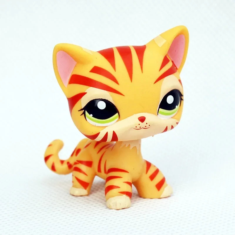 Rare Pet Toy Mini Stands Short Hair Kitten Old Figures Collection Original Bobble Head Toy LPS