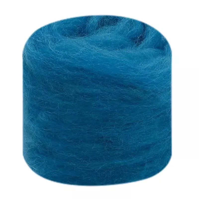 Needle Felting Wool Fibre Wool Roving for DIY Craft Materials, Needle Felt Roving Fabric Felt Craft Toys Handmade Felting Cra