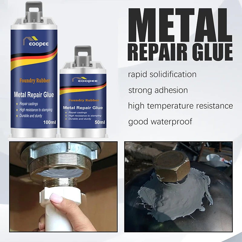 Upgraded High Strength Metal Repair Glue Heat Resistance Cold Weld Plastic Repair Casting Adhesive AB Glue Sealant