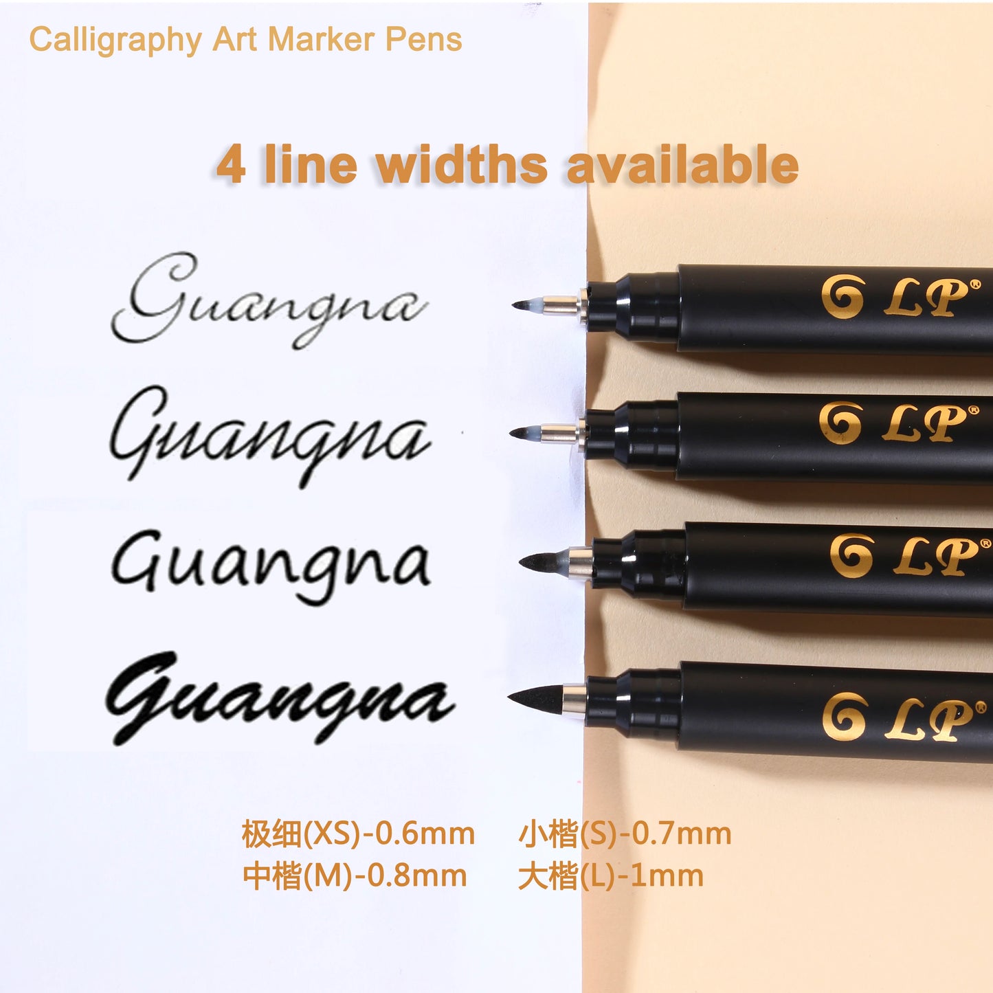 4 pcs Calligraphy Art Marker Pens Brush Art as a gift for Craft Supplies Art Writing Office School Supplies Stationery Studen