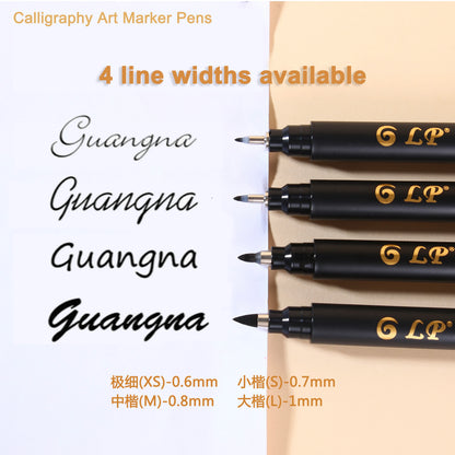 4 pcs Calligraphy Art Marker Pens Brush Art as a gift for Craft Supplies Art Writing Office School Supplies Stationery Studen