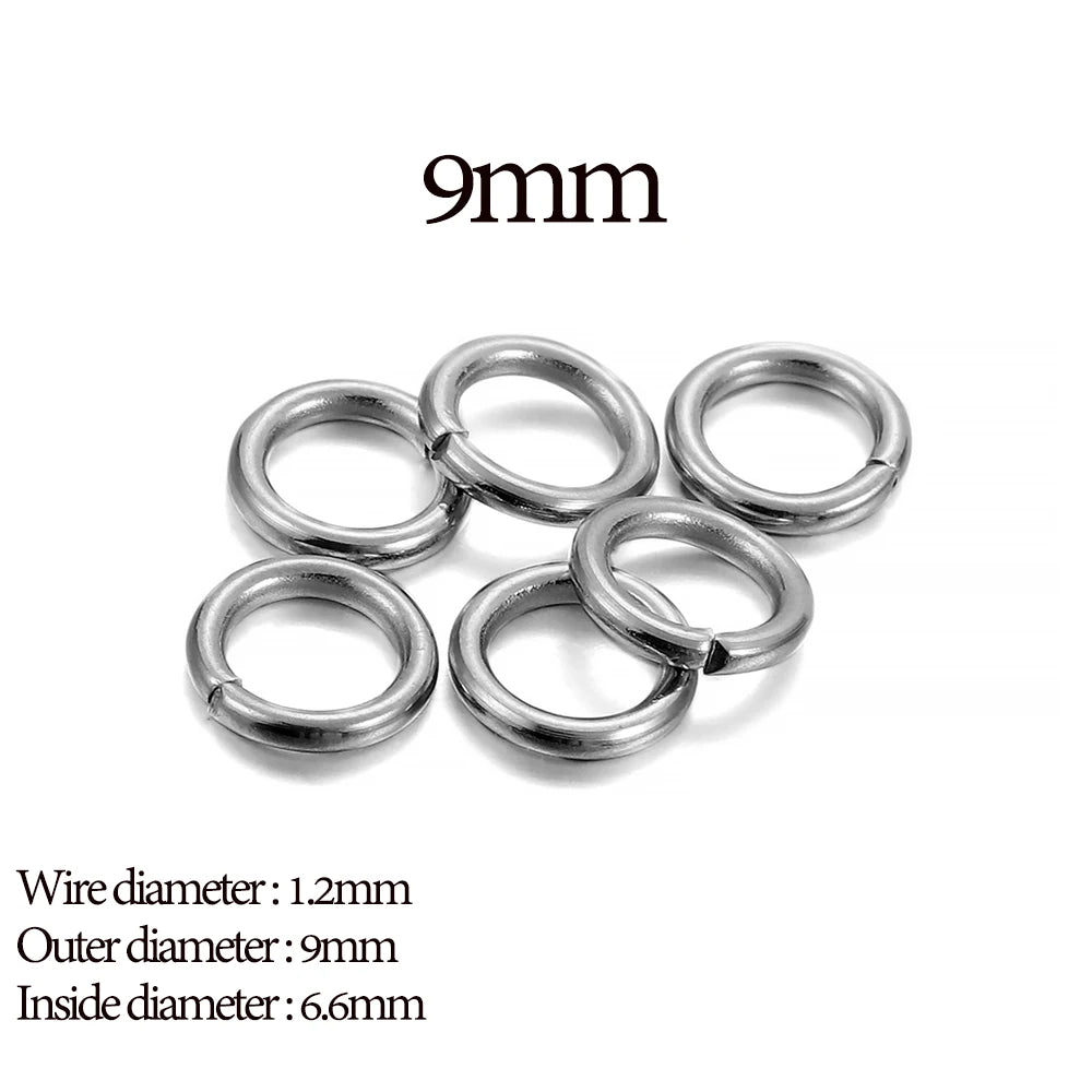 200Pcs Stainless Steel Open Jump Rings for Jewelry Making Supplies DIY Double Loops Split Rings Connectors For Jewelry Findin