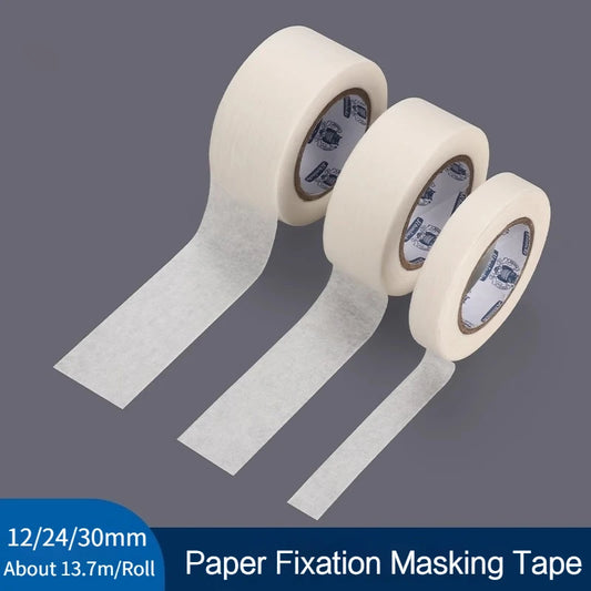 Watercolor Masking Washi Tape for Oil Painting Sketch Artist Paper Fixation Textured Paper Art Supplies 12/24/30mm