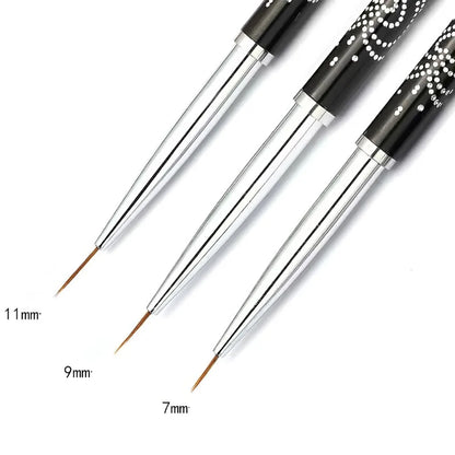 Nail Art Brush Line Stripes DIY Drawing Pen UV Gel Brushes Painting Pen Manicure Tools Black