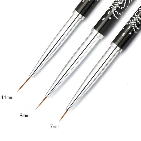 Nail Art Brush Line Stripes DIY Drawing Pen UV Gel Brushes Painting Pen Manicure Tools Black