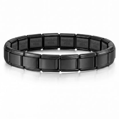 For Women Men Italian Charm Link 9mm Width Silver Gold Color Stainless Steel Bracelets on Hand DIY Making Jewelry