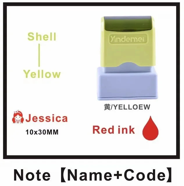 Customized Arabic Hebrew Name Stamp Waterproof Seal Custom Teacher Signature Student Child Cloth Ink Stamp Selfing-inking Sta