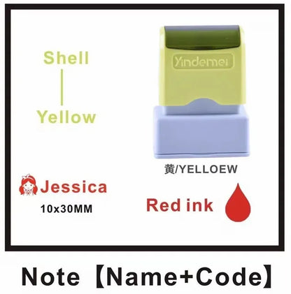 Customized Arabic Hebrew Name Stamp Waterproof Seal Custom Teacher Signature Student Child Cloth Ink Stamp Selfing-inking Sta