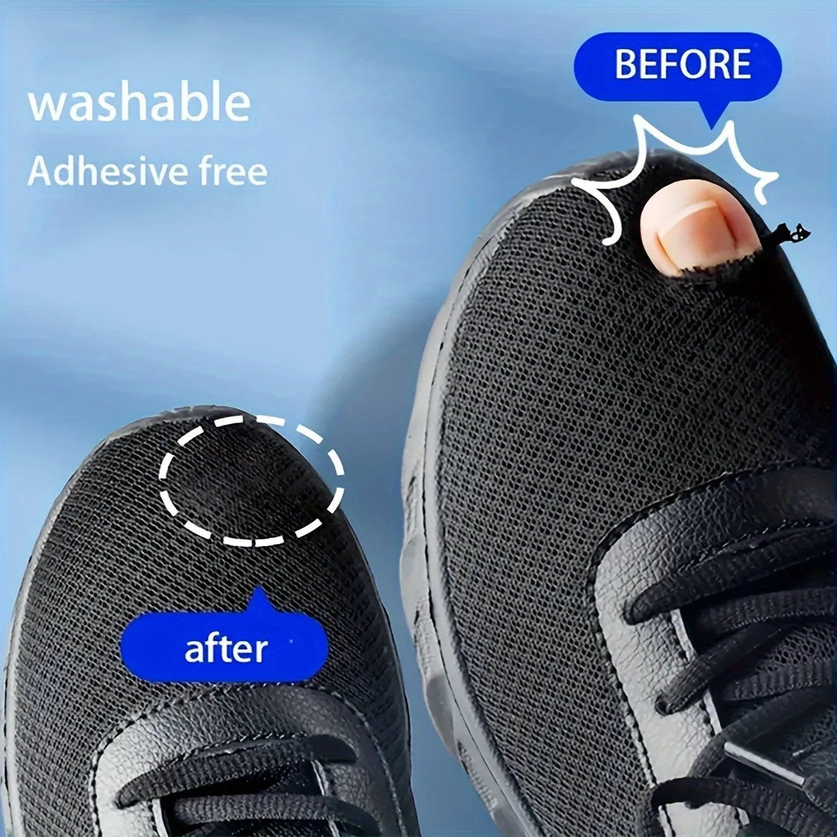 6 Pcs Self-Adhesive Shoe Patches, Strong Waterproof Repair for Holes, Fabric, Mesh, Invisible Shoe Fix, Seamless Shoe Repair