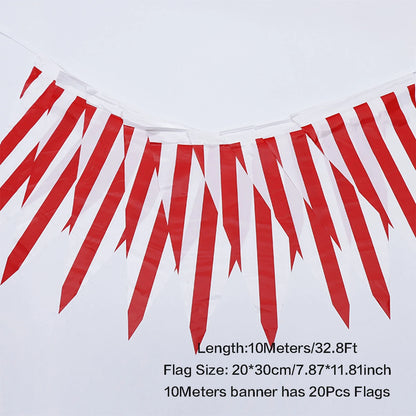 Circus Birthday Party Decor Red White Striped Disposable Tableware Sets Plates Cups PE Tablecloth Napkin Knives Forks Supplie