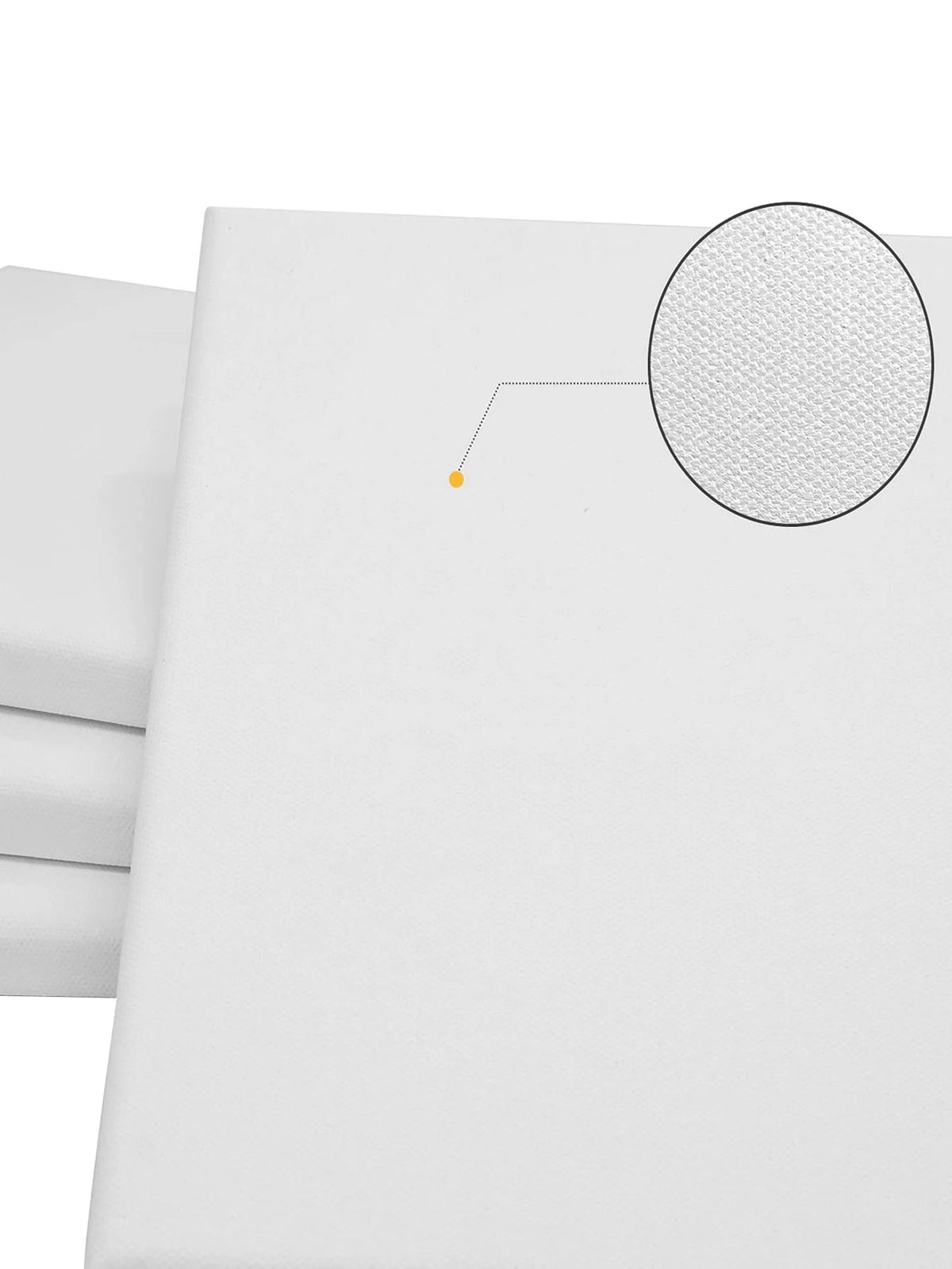 4pcs Stretched Canvas, 8 x 10 Inches ( 20 x 25 cm) Square Blank Canvases, 100% Cotton Canvases for Painting, 8 oz Gesso-Prime