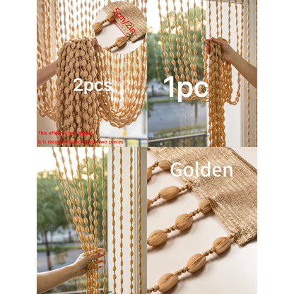 1PC Lantern Tassel Cord Curtains Polyester Door Beaded Curtains Wedding Salon Window Line Curtains Decoration For Room Divide