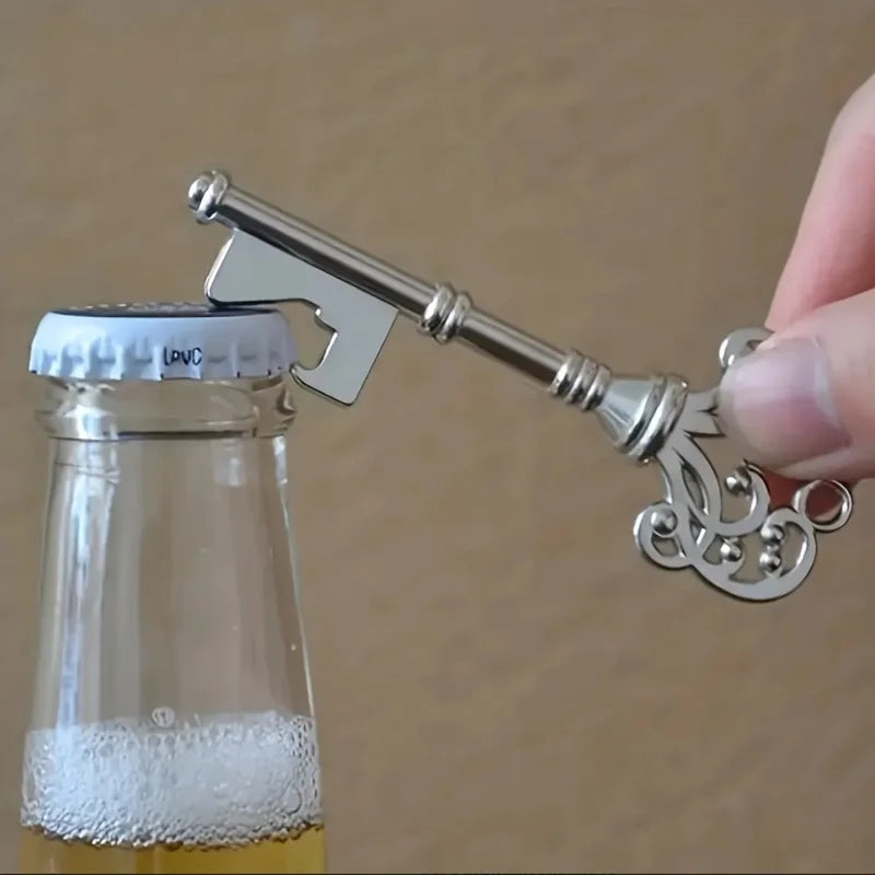 1pc, Bottle Opener, Vintage Crown Key Shape Bottle Opener,Suitable For Bar Or Household,Barware Tool,Wedding Gift,Kitchen Gad