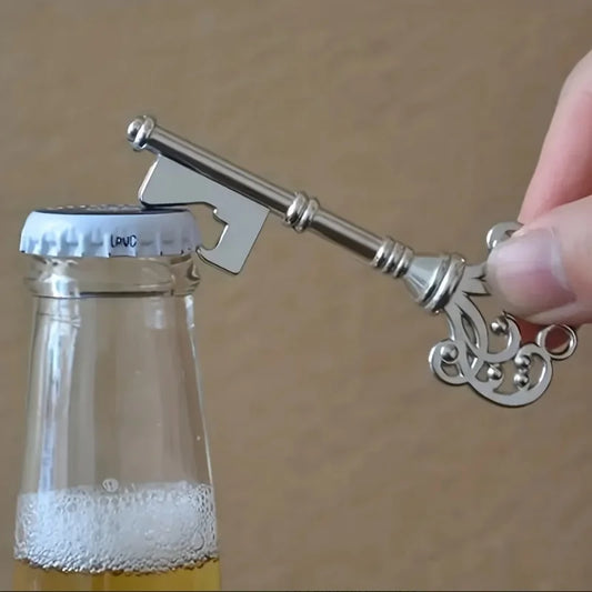 1pc, Bottle Opener, Vintage Crown Key Shape Bottle Opener,Suitable For Bar Or Household,Barware Tool,Wedding Gift,Kitchen Gad