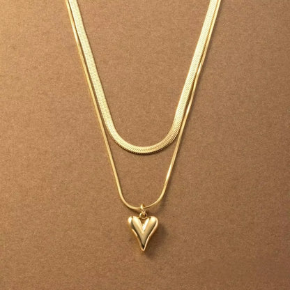 Mariasz Minimalist Snake Lariat Double Chain Necklace Bohemian Gold Color Collarbone Stainless Steel Choker Jewelry for Women