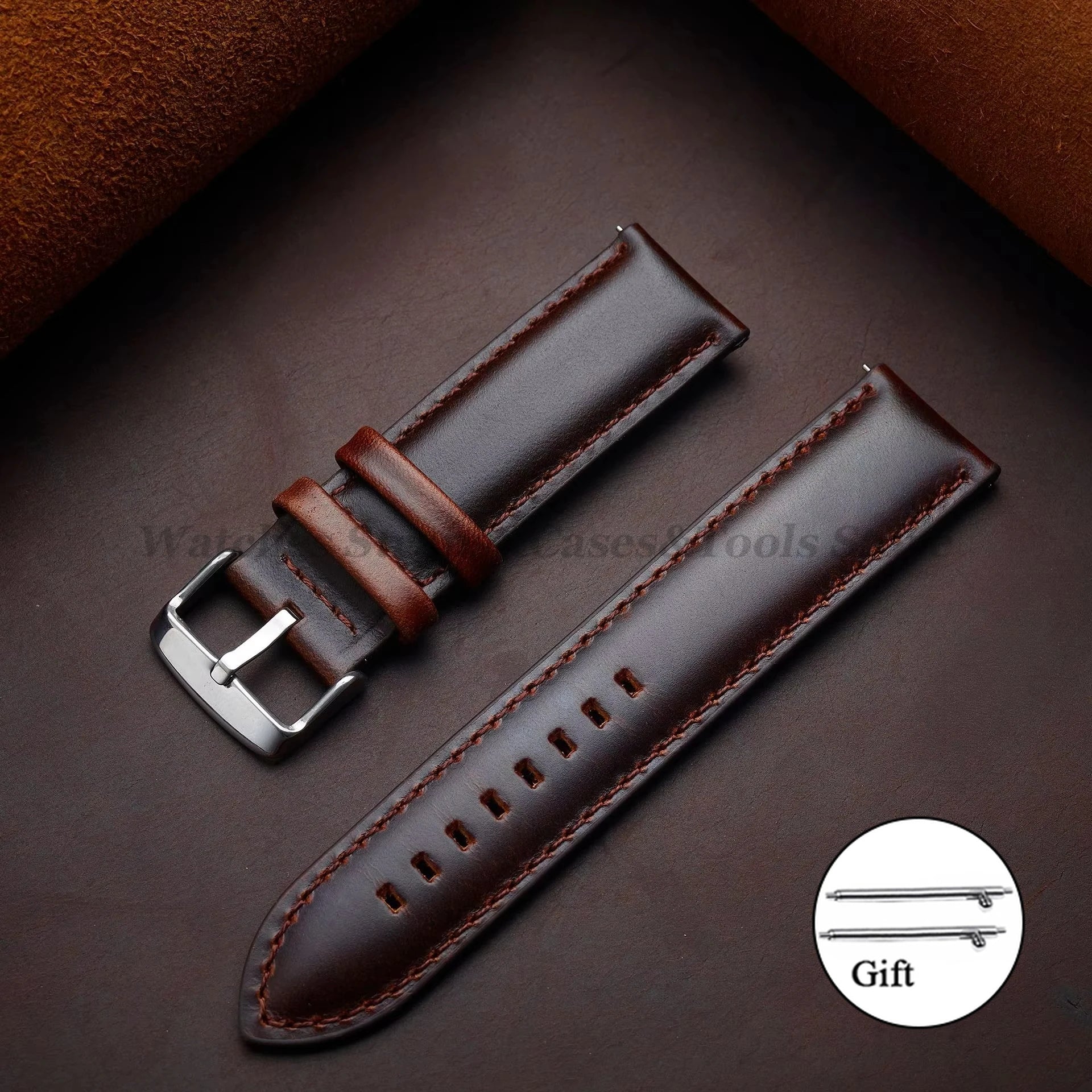 Genuine Leather Watchband 18mm 20mm 22mm 24mm 26mm Vintage Cowhide Watch Strap for DW Quick Release Bracelet Universal Wristb