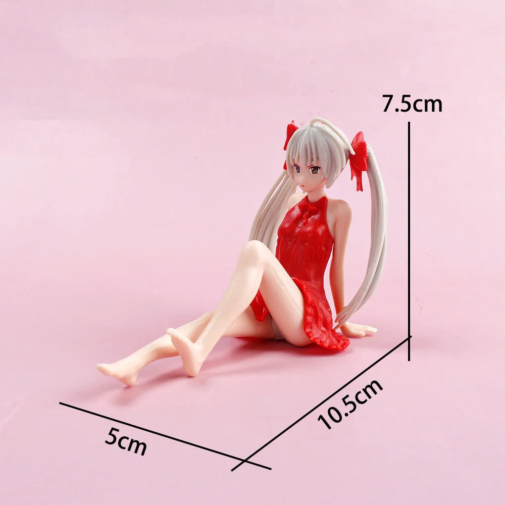 Anime Figure Cartoon Kawaiii Yosuga No Sora Kasugano Sitting Position Action Host Computer Chassis Decor Car Ornamen