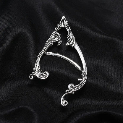 Gothic Elf Ear Clips Piercing Cartilage Climber Retro Clip Earring Punk Hip Hop Jewelry Accessories