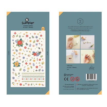 Korean Import Original Suatelier Daily Stickers Scrapbooking Diy Journal Stationery Sticker Decor Art School Supply - mini fl