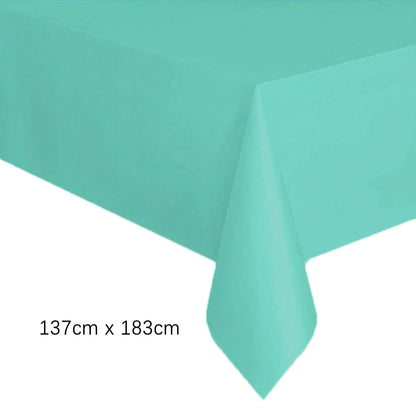 Disposable Tablecloth White Pink Table Cover Plastic Rectangle Desk Cloth for Birthday Wedding Party Table Decor Xmas - 1pc U