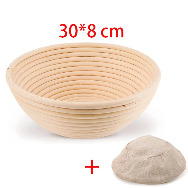 Natural Rattan Bread Proofing Basket Handmade Rattan Wicker Baking Bowl Dough Fermentation Sourdough Banneton Bread Basket - 