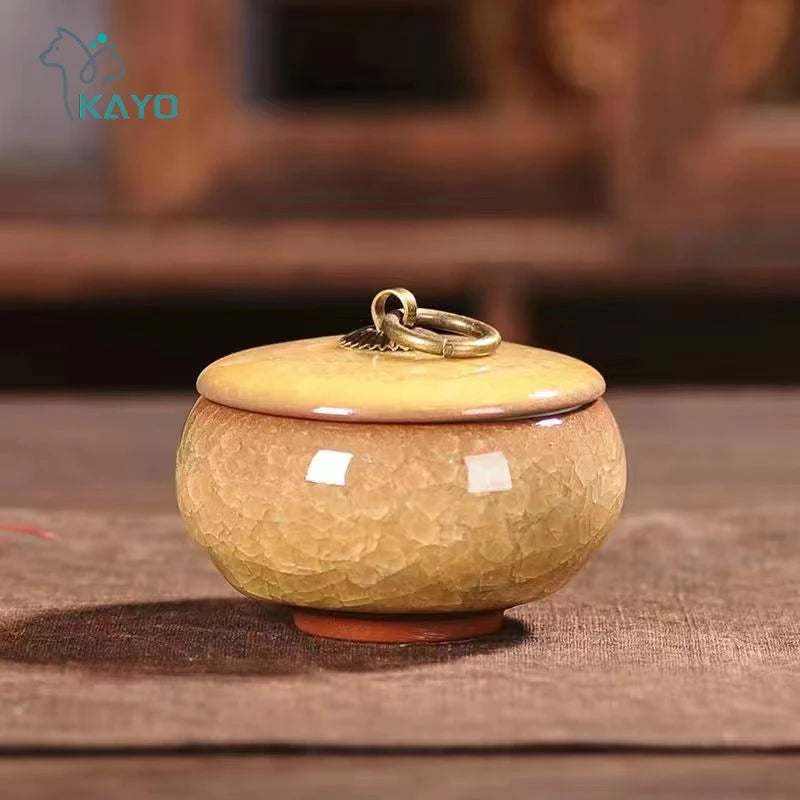 Ceramics Ash Urn Sealed Cremation Funeral Ashes Keepsake Small Animals Pet Dog Cat Memorial Suitable Home Fireplaces Burial -