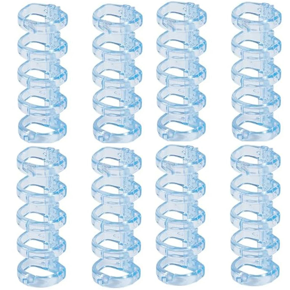 8 Pcs 5-Ring Loose Leaf Binders Plastic Binding Combs Snap Split Book Rings for Notebook Diary Organizing Accessories