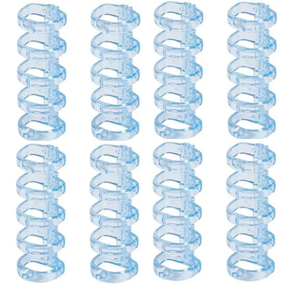 8 Pcs 5-Ring Loose Leaf Binders Plastic Binding Combs Snap Split Book Rings for Notebook Diary Organizing Accessories