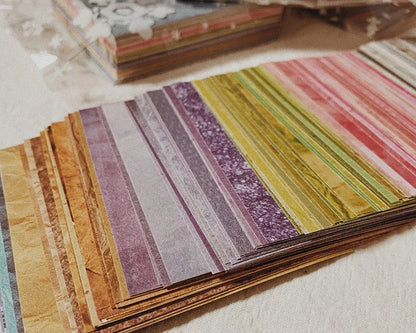 150 Sheet Rainbow Color Texture Background Small Craft Paper Junk Journal Ephemera Album Collage Scrapbooking Material Paper