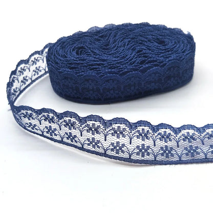 10 Yards High Quality Beautiful White Lace Ribbon Tape 22MM Lace Trim DIY Embroidered For Sewing Decoration African Lace Fabr