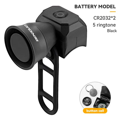 IP4X Waterproof Bicycle Mountain Bike Horn 120 db Battery/Charging Bike Bell Children's Scooter Baby Stroller Balance Car Hor