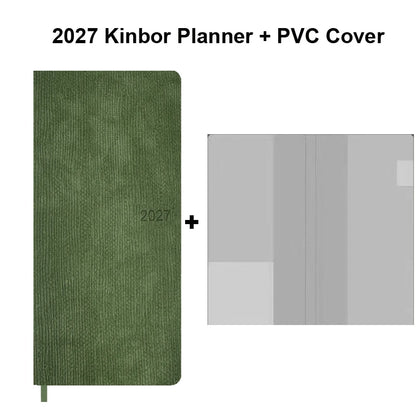 Kinbor 2027 Weekly Planner Pocket Size Notebook Week Plan Notepad Schedule Planning Book Punch Efficiency Manual Daily Writin