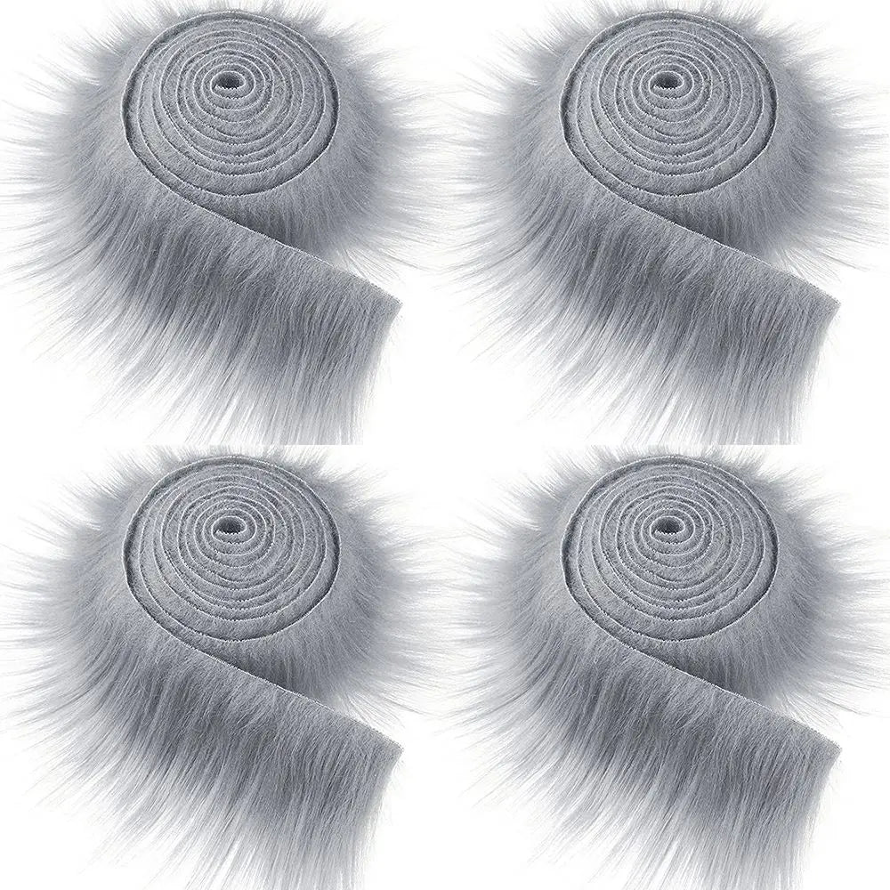 1.5M Faux Fur Ribbon Tapes Diy Apparel Sewing Fluffy Trim Trimming Fabric Home Decoration Sewing Costume Plush Fur Stripe Gif