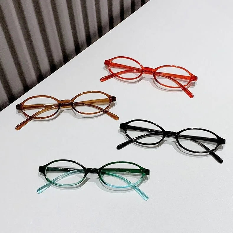 Y2K Retro Oval Square Glasses Colorful Small Frame Glasses Frame Women Anti Blue Light Computer Glasses Vintage Eyeglasses
