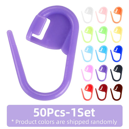 QJH 50/200/500 Pcs Mix Color Knitting Stitch Counter Crochet Locking Stitch Markers Stitch Needle Clip Knitting Crochet Marke