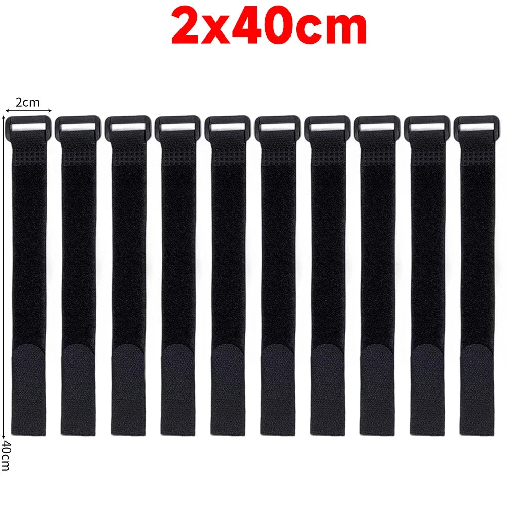 10-100pcs Reusable Hook and Loop Tie-downs Adjustable Nylon Cable Ties Nylon Fasteners Cord Straps Organizer for Securing Wir