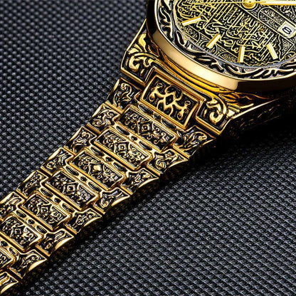Vintage Men Quartz Watch Auto Calendar Specific Lines Stainless Steel Strap Wristwatch For Mans Analog